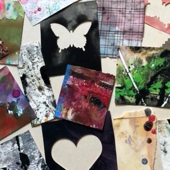 Junk Journal Pack  15+ Hand painted Pieces, Great for scrapbooking, collage - Picture 1 of 11